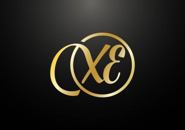 İlk Monogram Mektup V E Logo Tasarım Vektör Şablonu. Şirket İş Kimliği için Grafik Alfabesi Sembolü