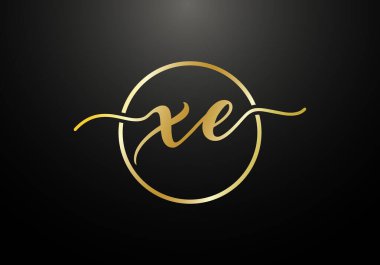 İlk Monogram Mektup V E Logo Tasarım Vektör Şablonu. Şirket İş Kimliği için Grafik Alfabesi Sembolü