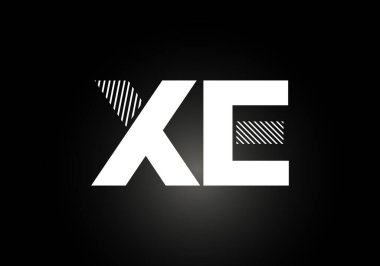 İlk Monogram Mektup V E Logo Tasarım Vektör Şablonu. Şirket İş Kimliği için Grafik Alfabesi Sembolü