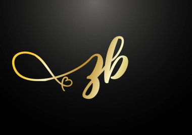 İlk Monogram Harf Z B Logo Tasarım Vektör Şablonu. Şirket İş Kimliği için Grafik Alfabesi Sembolü
