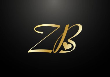 İlk Monogram Harf Z B Logo Tasarım Vektör Şablonu. Şirket İş Kimliği için Grafik Alfabesi Sembolü