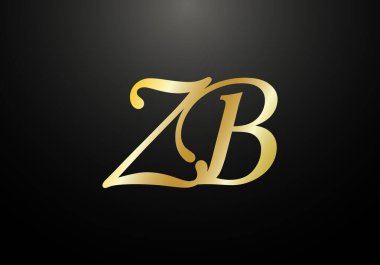 İlk Monogram Harf Z B Logo Tasarım Vektör Şablonu. Şirket İş Kimliği için Grafik Alfabesi Sembolü