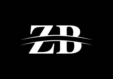 İlk Monogram Harf Z B Logo Tasarım Vektör Şablonu. Şirket İş Kimliği için Grafik Alfabesi Sembolü