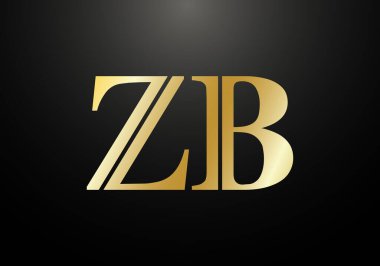 İlk Monogram Harf Z B Logo Tasarım Vektör Şablonu. Şirket İş Kimliği için Grafik Alfabesi Sembolü