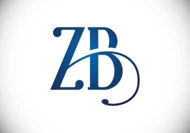 İlk Monogram Harf Z B Logo Tasarım Vektör Şablonu. Şirket İş Kimliği için Grafik Alfabesi Sembolü