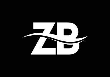 İlk Monogram Harf Z B Logo Tasarım Vektör Şablonu. Şirket İş Kimliği için Grafik Alfabesi Sembolü