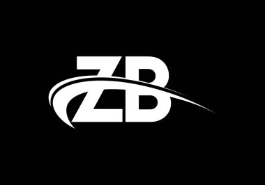 İlk Monogram Harf Z B Logo Tasarım Vektör Şablonu. Şirket İş Kimliği için Grafik Alfabesi Sembolü