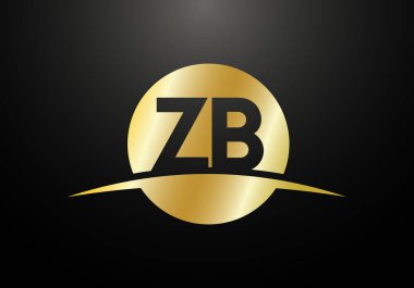 İlk Monogram Harf Z B Logo Tasarım Vektör Şablonu. Şirket İş Kimliği için Grafik Alfabesi Sembolü