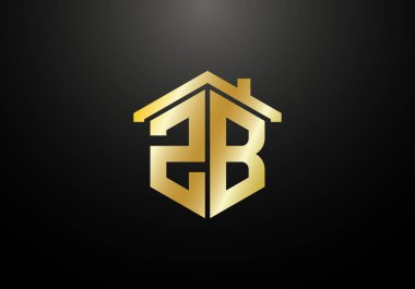 İlk Monogram Harf Z B Logo Tasarım Vektör Şablonu. Şirket İş Kimliği için Grafik Alfabesi Sembolü