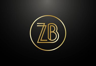 İlk Monogram Harf Z B Logo Tasarım Vektör Şablonu. Şirket İş Kimliği için Grafik Alfabesi Sembolü