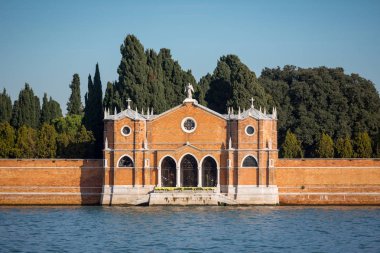 San Michele is an island in the Venetian Lagoon clipart
