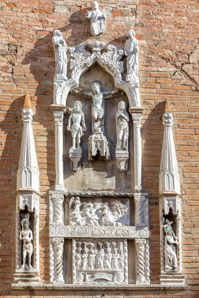 Relief of Saint Apollinaire Church in Venice. Italy — Stock Photo, Image