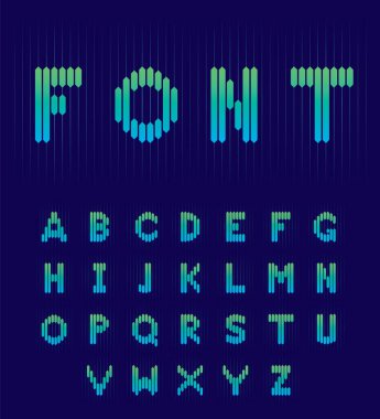 Dikey çizgi yazı tipi. Başlıklar, posterler vs. için ayarlayın.