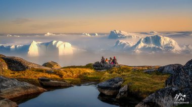 Grönland Ilulissat buzulları okyanusta