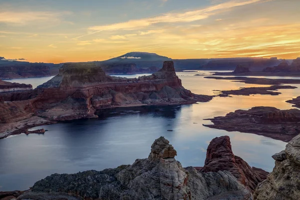 Usa Arizona Alstrom Point naplementében — Stock Fotó