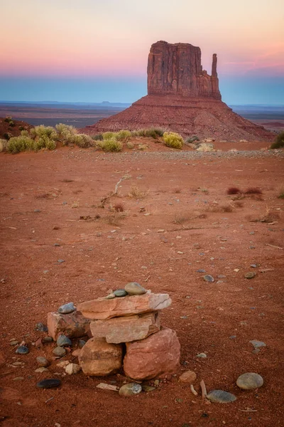 Monument Valley View ao pôr do sol — Fotografia de Stock