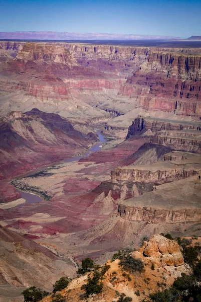 Grand Canyon στο ηλιοβασίλεμα ουρανό — Φωτογραφία Αρχείου