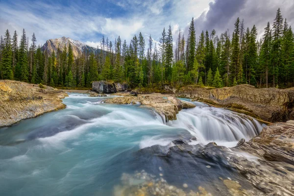 Natural Bridge Falls, destino de viaje de Yoho Alberta Kanada —  Fotos de Stock