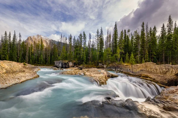 Natural Bridge Falls, Yoho Alberta Kanada destino de viagem — Fotografia de Stock