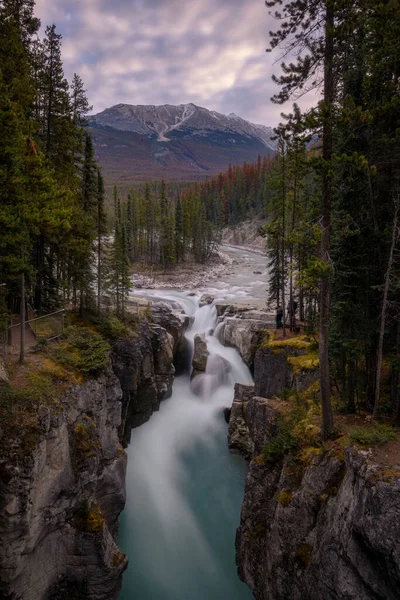 Sunwapta Şelalesi, Jasper Alberta Kanada seyahat merkezi