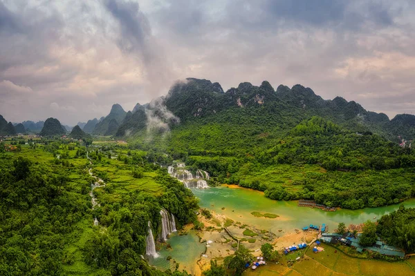 Ban Gioc Cascada Thac Ban Gioc Cao Bang —  Fotos de Stock