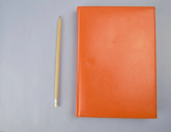 Notebook Simple Pencil Lie Table — Stock Photo, Image