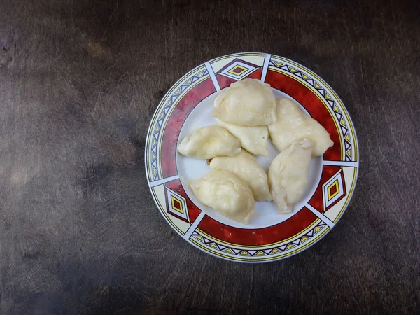 Tasty Dumplings Cramp Lie Plate — Stock Photo, Image