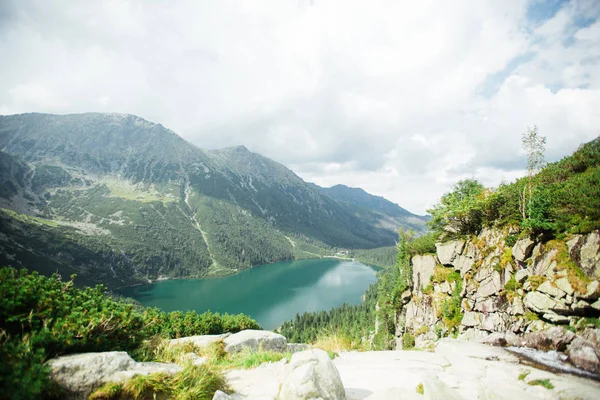 Amazing nature, Alpine lake in the mountains, Sea eye, Beautiful scenic view. UNESCO World Network of Biosphere Reserves