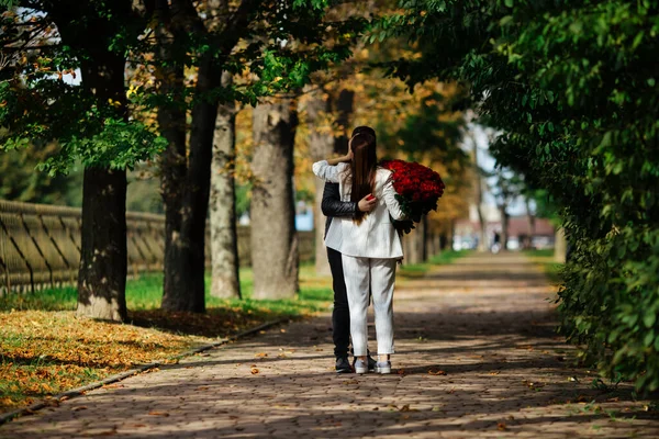 Vackra Par Man Och Kvinna Romantiskt Tema Med Flickvän Och — Stockfoto