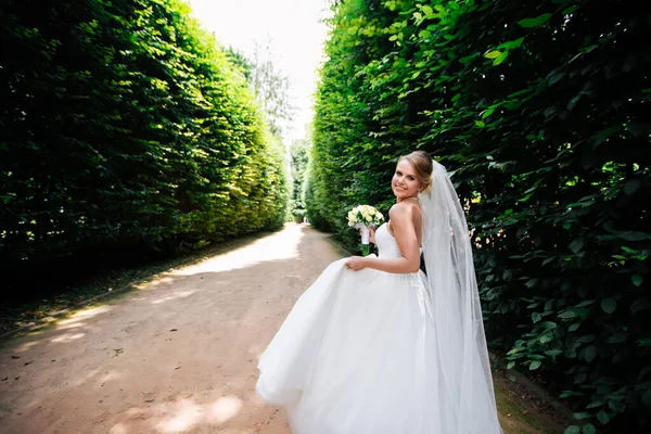 Mode Braut Hinreißende Schönheit Braut Frau Kleid Porträt Der Hochzeit — Stockfoto