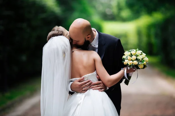 Zeer Mooie Bruiloft Van Een Geweldig Koppel Trouwdag — Stockfoto