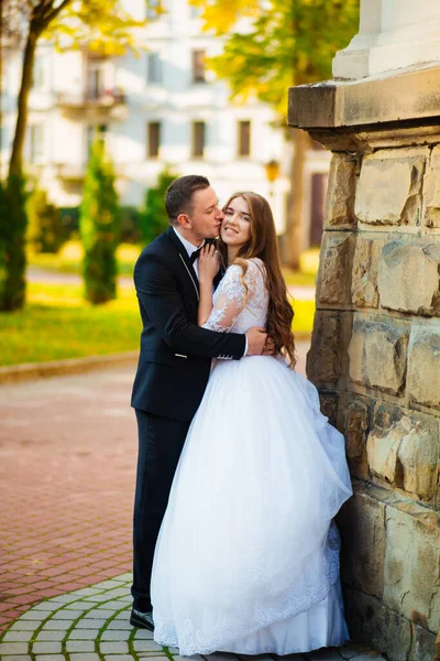 Luxo Elegante Jovem Noiva Noivo — Fotografia de Stock