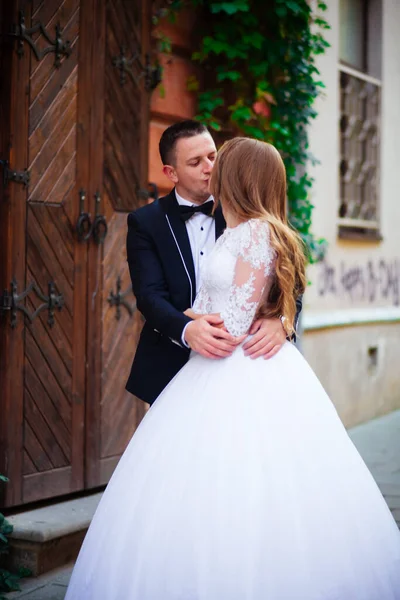 Lusso Elegante Giovane Sposa Sposo — Foto Stock