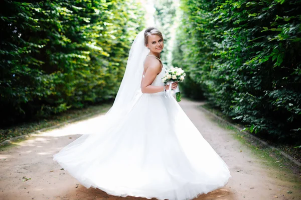 Mode Braut Hinreißende Schönheit Braut Frau Kleid Porträt Der Hochzeit — Stockfoto