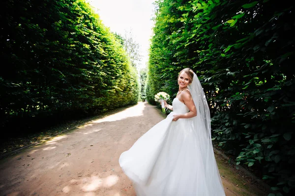 Mode Braut Hinreißende Schönheit Braut Frau Kleid Porträt Der Hochzeit — Stockfoto