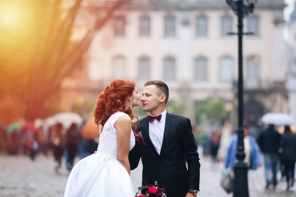 Zeer Mooie Bruiloft Van Geweldig Koppel Trouwdag — Stockfoto