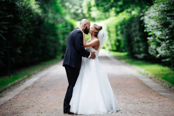 Hipster Hochzeit Schönes Paar Hochzeitstag Sommer — Stockfoto