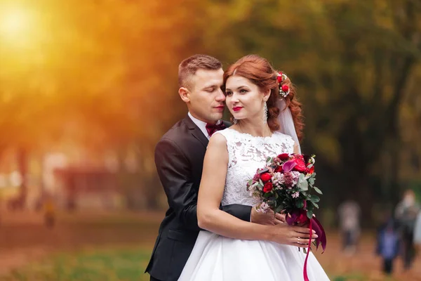 Zeer Mooie Bruiloft Van Geweldig Koppel Trouwdag — Stockfoto