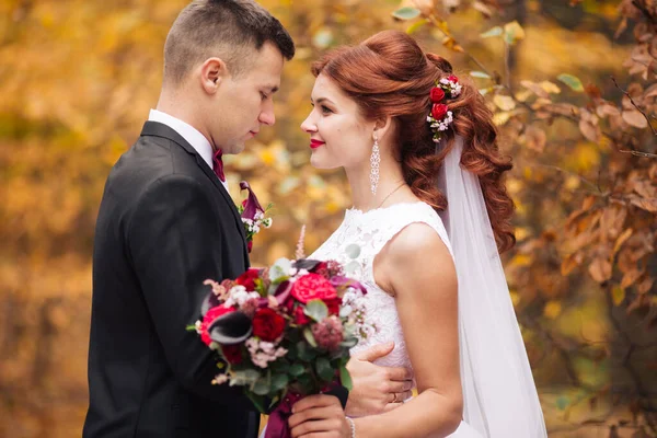 Sinnliches Porträt Eines Jungen Paares Hochzeitsfotografie Freien — Stockfoto