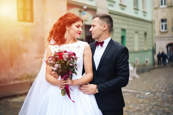 Boda Lviv Caminar Por Las Calles — Foto de Stock