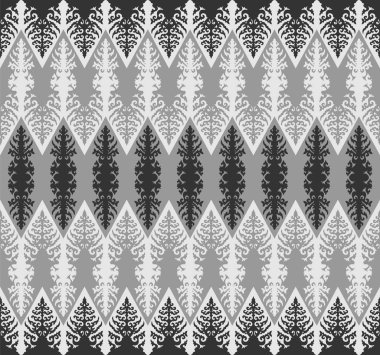 Tertemiz Kazak, Kırgız, Özbek, Farsça, Arbian, Türk, Orta Asya İslami vektör deseni, özel baskı ve tasarım için boho tarzı süslemeler