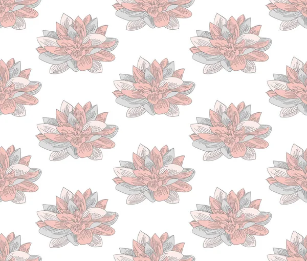 描かれた花でカラフルなシームレス パターン ベクトル. — ストックベクタ