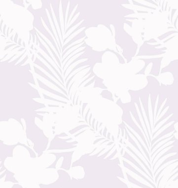 Çizilen çiçek bitkiler ile ince Seamless Modeli