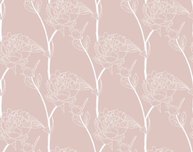 Vektör çizim çiçek ile renkli Seamless Modeli