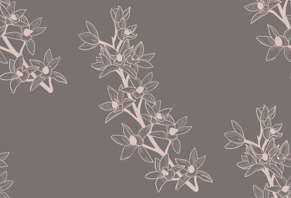Vector patrón inconsútil colorido con flores dibujadas — Vector de stock