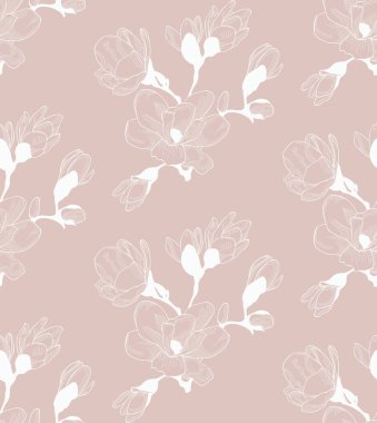 Vektör çizim çiçek ile renkli Seamless Modeli