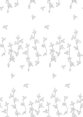 Vektör Hattı Çiçeksiz Desen Çiziyor