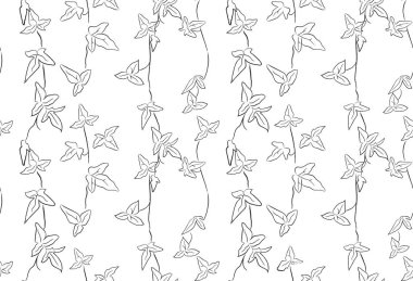 Vektör Hattı Çiçeksiz Desen Çiziyor