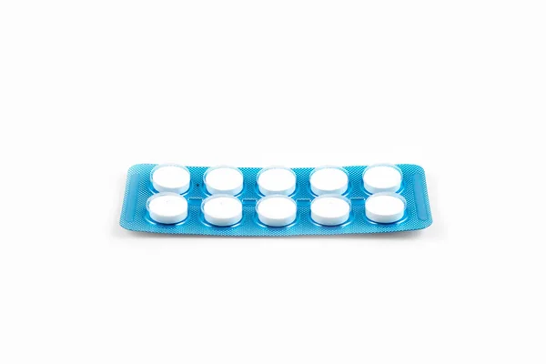 Drogas em embalagens, Colorido de medicamentos orais no White Backgro — Fotografia de Stock