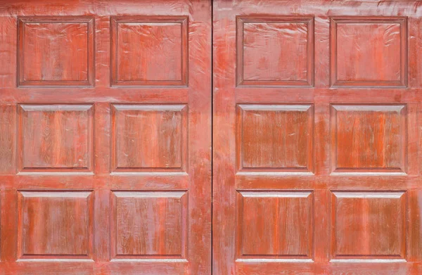 Front View Pattern Wooden Panel Window Door Wooden Wall Grunge — Stock Photo, Image